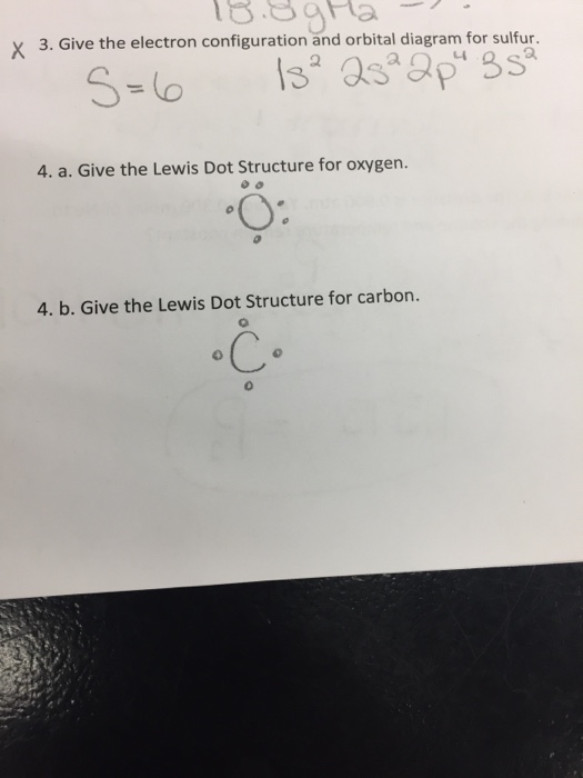 electron dot notation oxygen