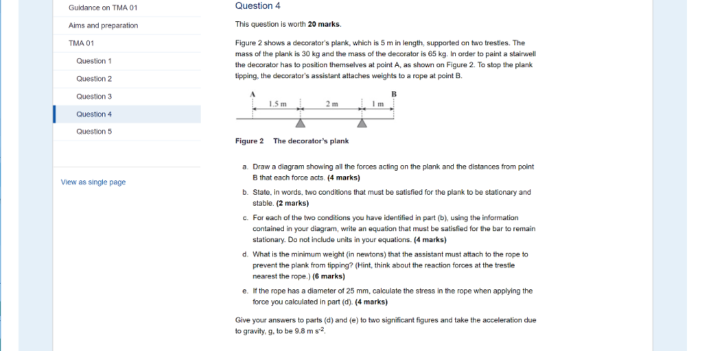 Solved Question 4 Guidance On Tma 01 Aims And Preparation