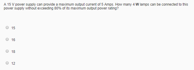 Maximum Rated Output Current