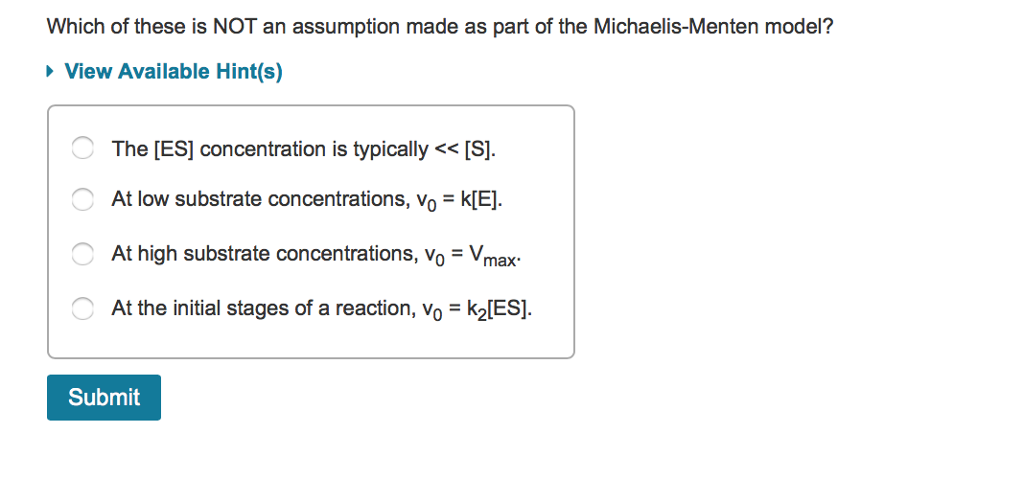 Solved Which Of These Is Not An Assumption Made As Part O Chegg Com