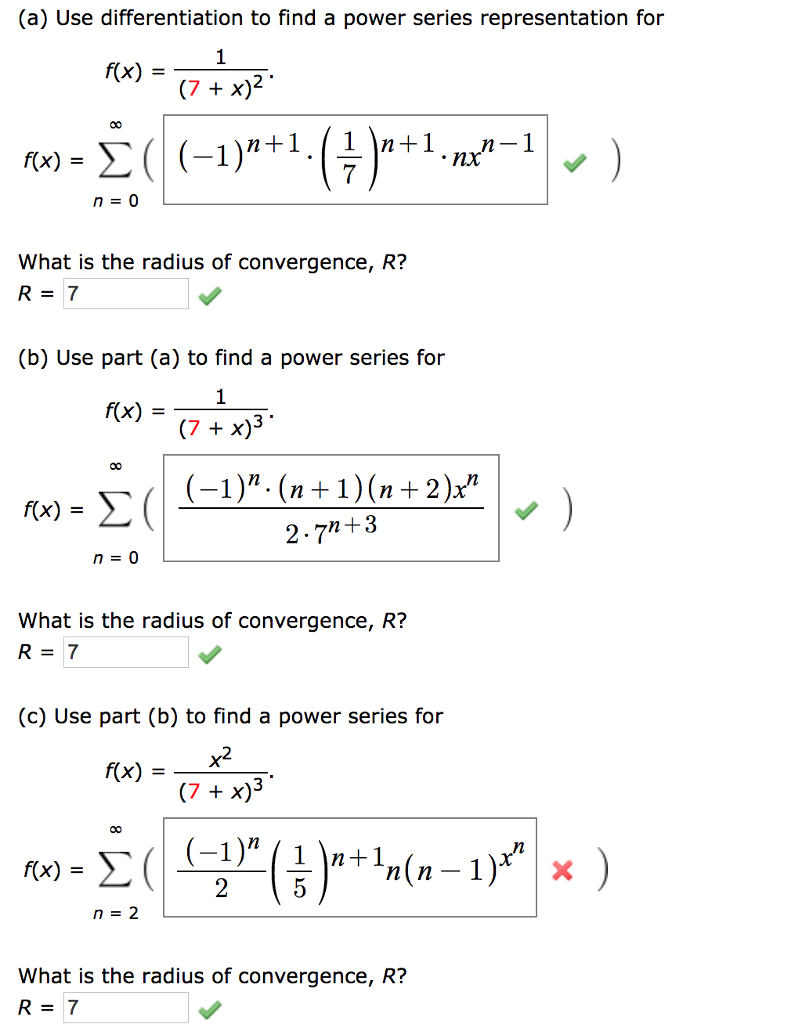 Solved A Use Differentiation To Find A Power Series Rep Chegg Com