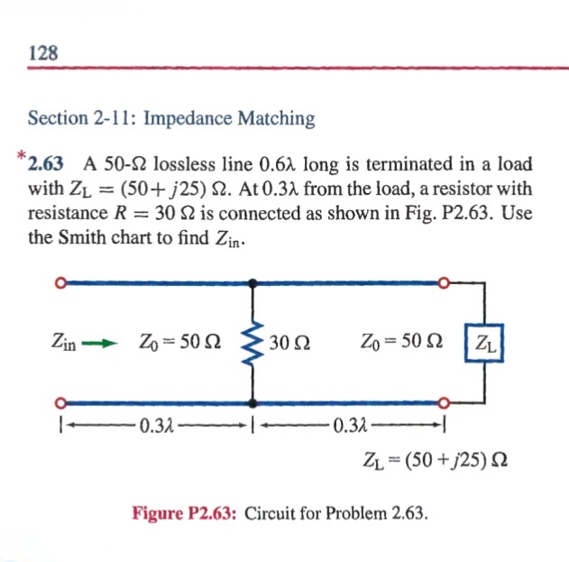 Solved 128 Section 2 11 Impedance Matching 2 63 A 50 Oh Chegg Com