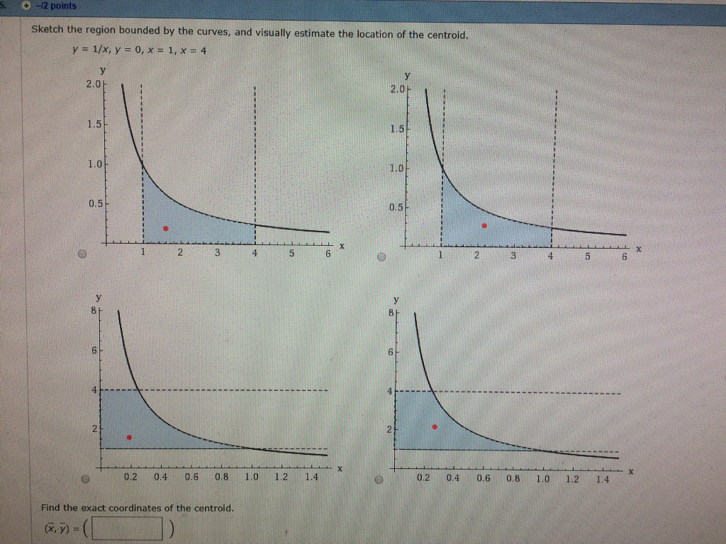 Solved: 5.12 Points Sketch The Region Bounded By The Curve ... Solved: 5.12 Points Sketch The Region Bounded By The Curve ...