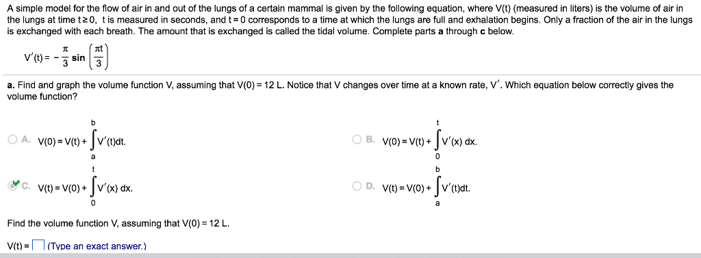 Solved A Simple Model For The Flow Of Air In And Out Of T Chegg Com