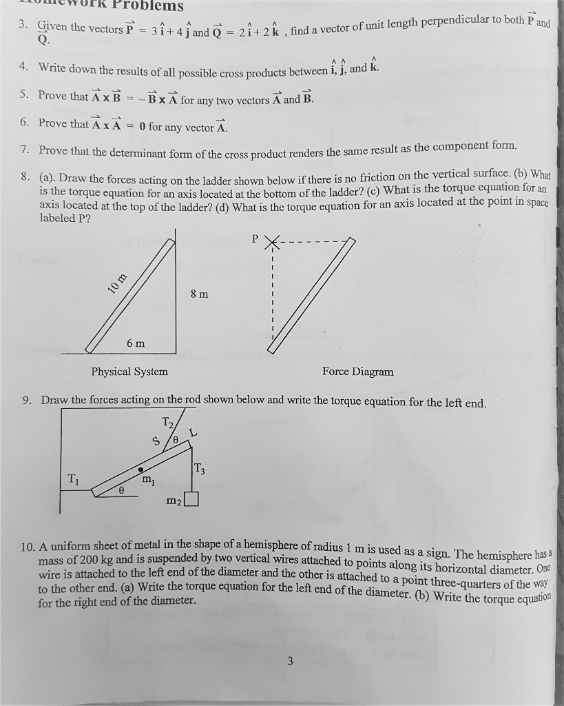 Solved Given The Vectors P 3i 4j And Q 2i 2k Fin Chegg Com