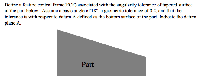 Solved Define A Feature Control Frame Fcf Associated Wit Chegg Com