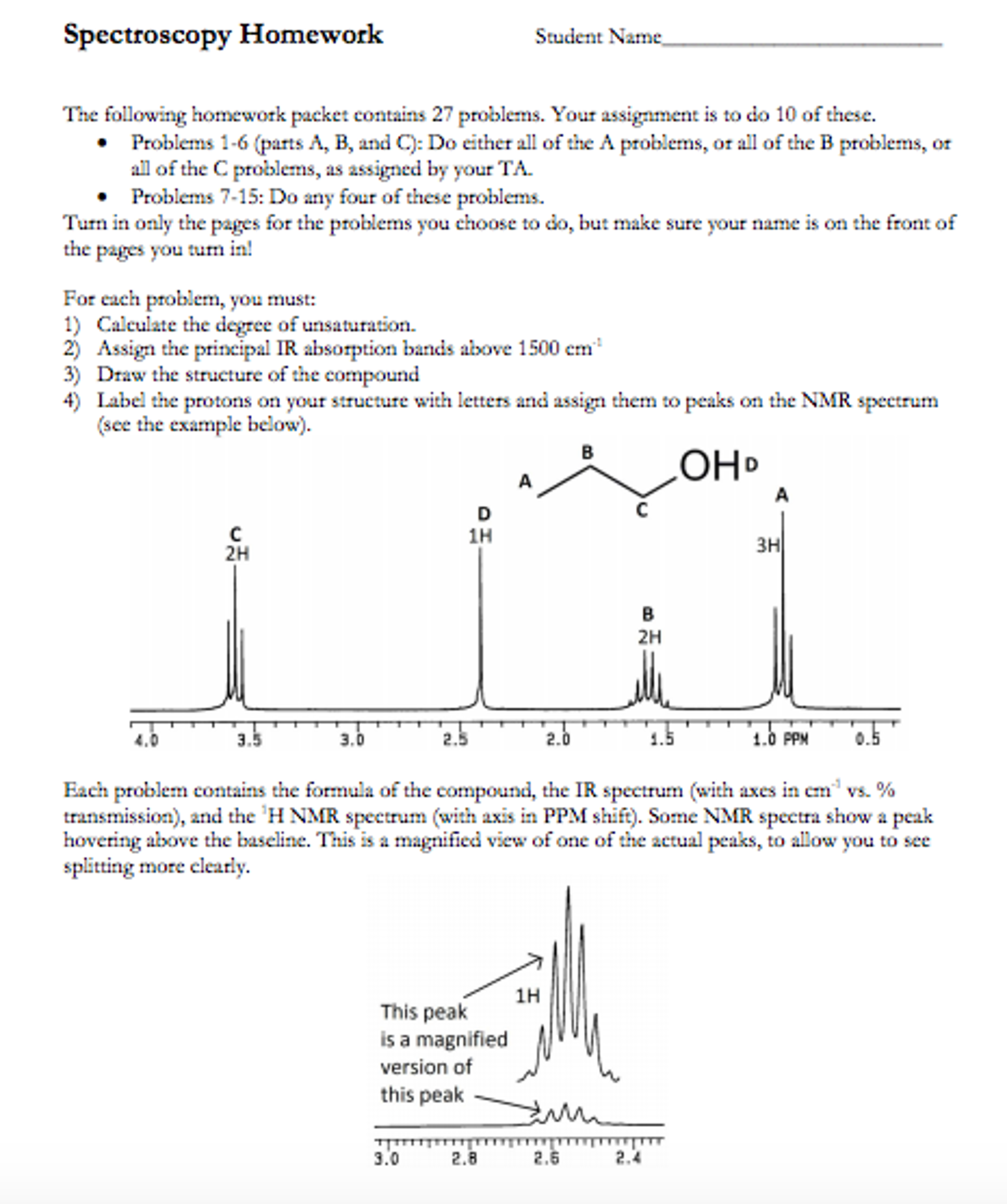 Spectroscopy homework image