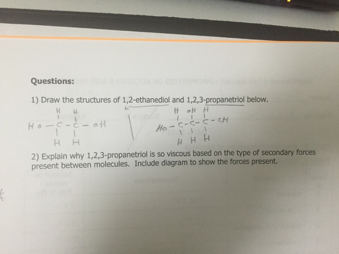 Solved Draw The Structures Of 1 2 Ethanediol And 1 2 Chegg Com