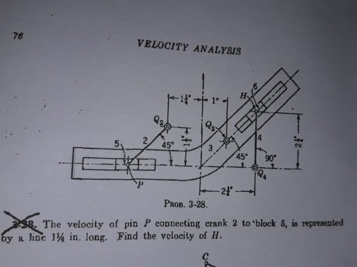 Solved 76 Velocity Analysis L 45 90 Prob 3 28 The Velo Chegg Com