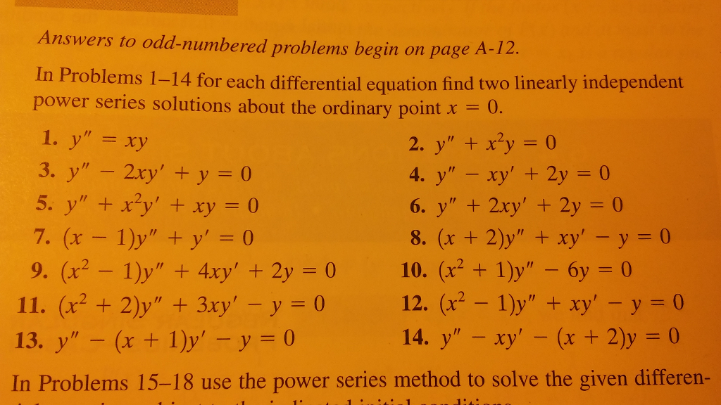 Solved In Problems 1 14 For Each Differential Equation Chegg Com