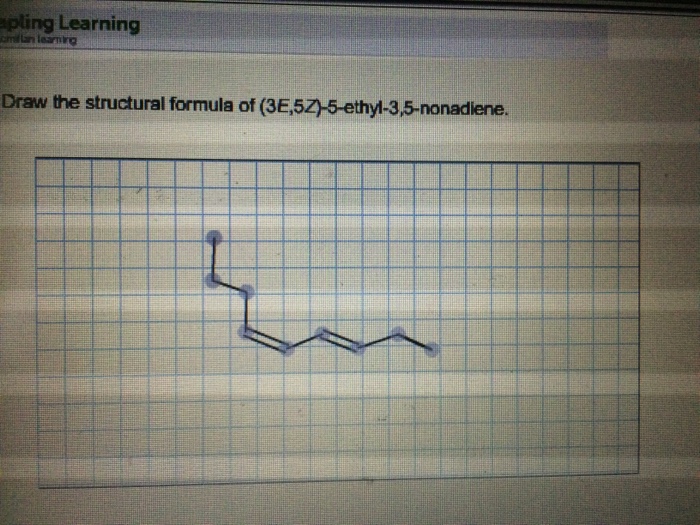 draw the structural formula of (3e,5z) 5 ethyl 3,5 nonadiene