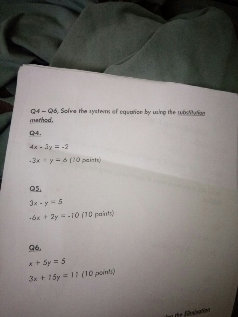 Solved Solve the systems of equation by using the | Chegg.com