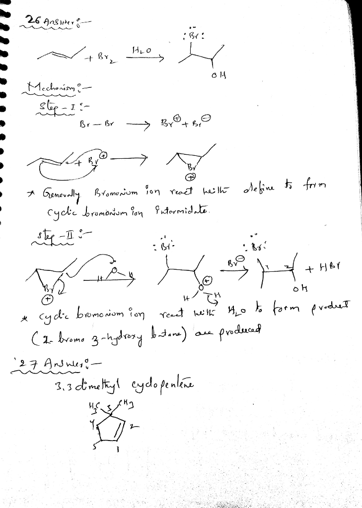 Question & Answer: Draw a complete mechanism for the reaction below Draw the structure of 3, 3 dimethyl..... 1