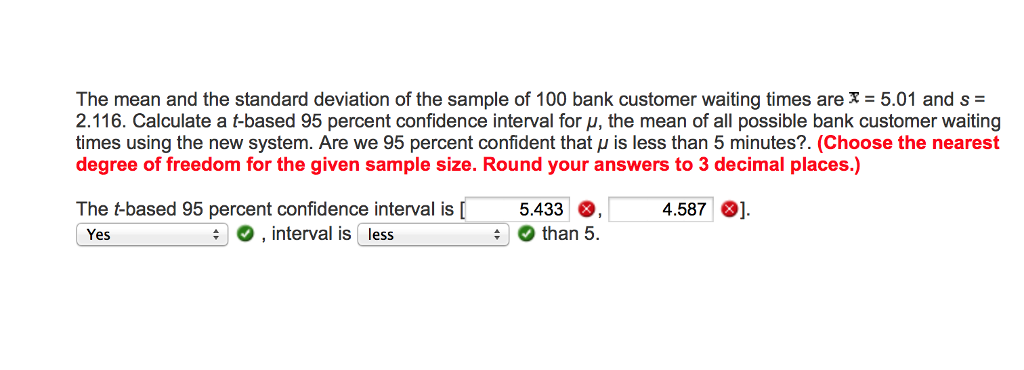 Solved The Mean And The Standard Deviation Of The Sample Chegg Com