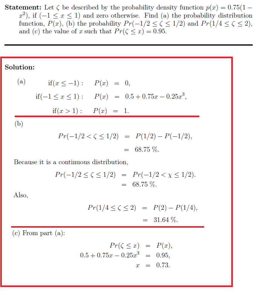 Solved Statement Let Be Described By The Probability Chegg Com