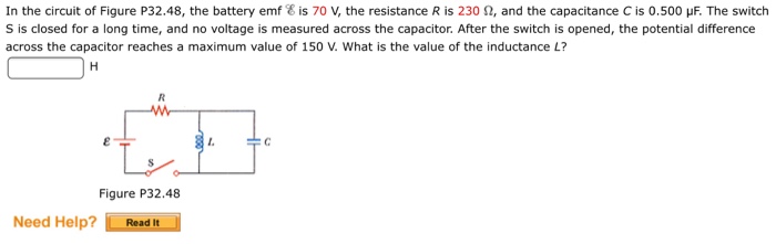 Solved In The Circuit Of Figure P32 48 The Battery Emf E Chegg Com