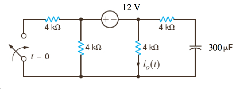 Use the step-by-step method to find io(t) for t > 0 | Chegg.com