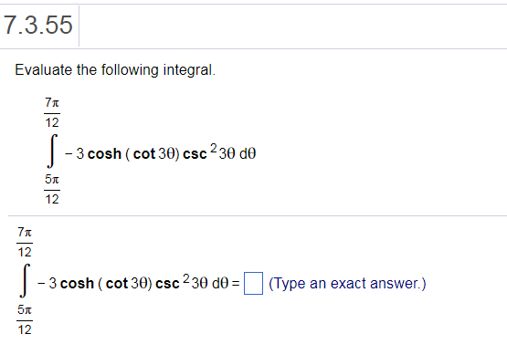 solved-7-3-55-evaluate-the-following-integral-12-3-cosh-chegg