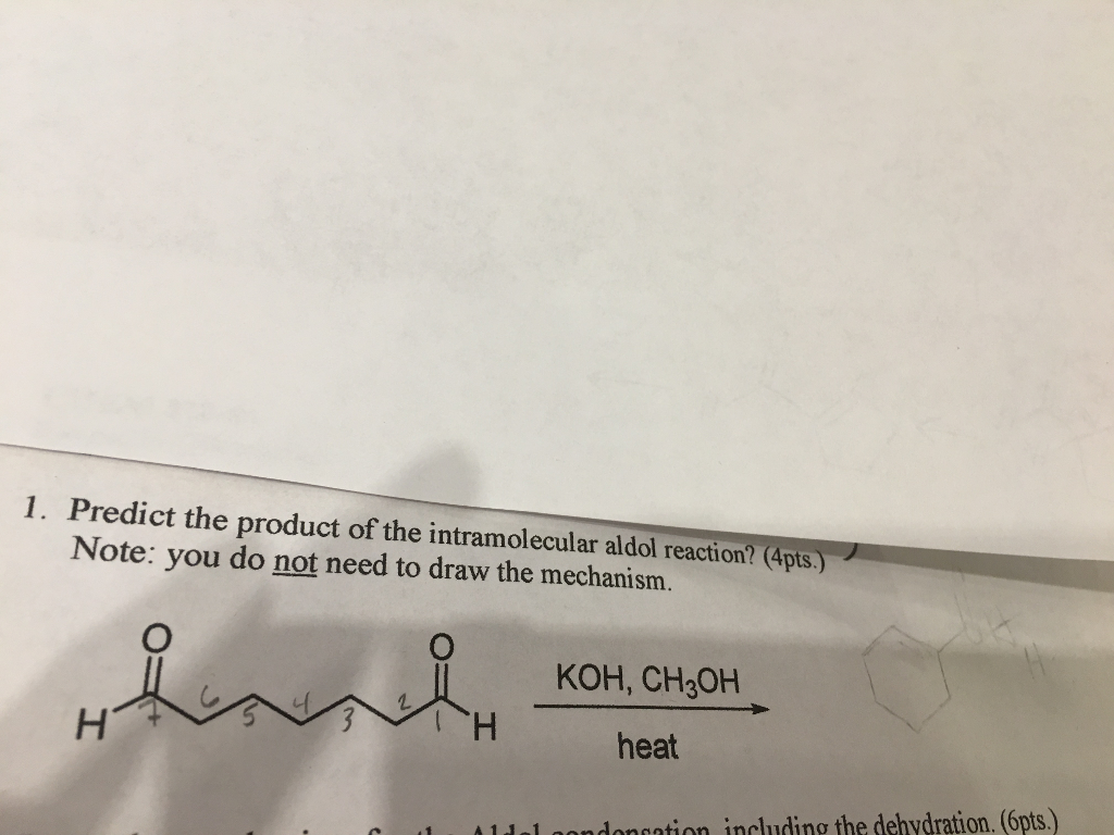 Solved Predict The Product Of The Intramolecular Aldol | Chegg.com