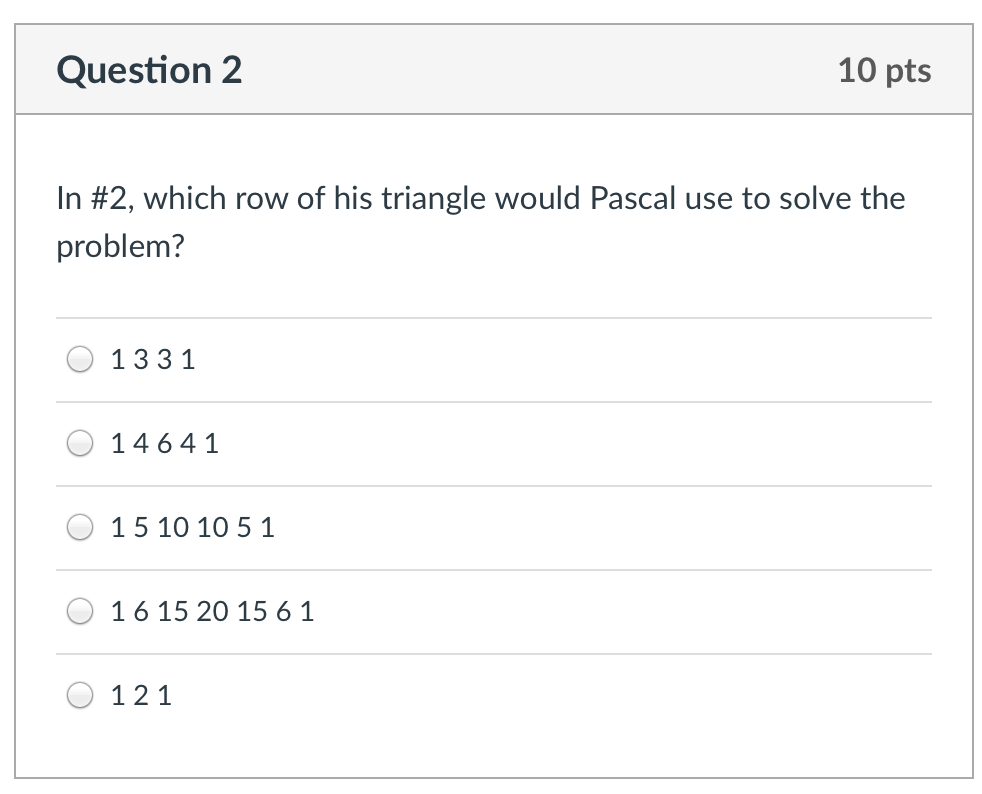 Solved 2. Solve The Same Problem Using Pascal's Method How | Chegg.com