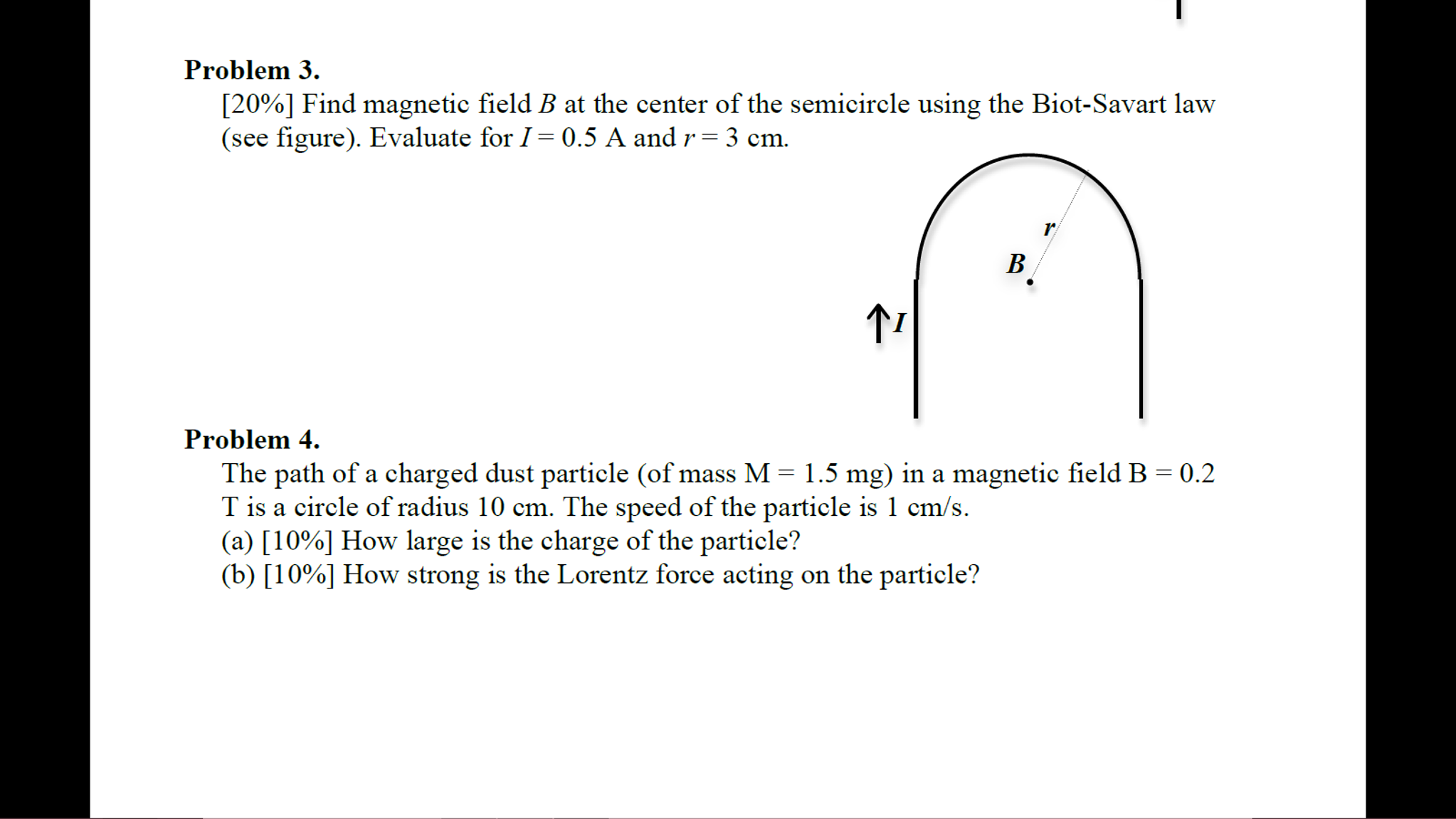 Solved Find Magnetic Field B At The Center Of The Semicircle | Chegg.com