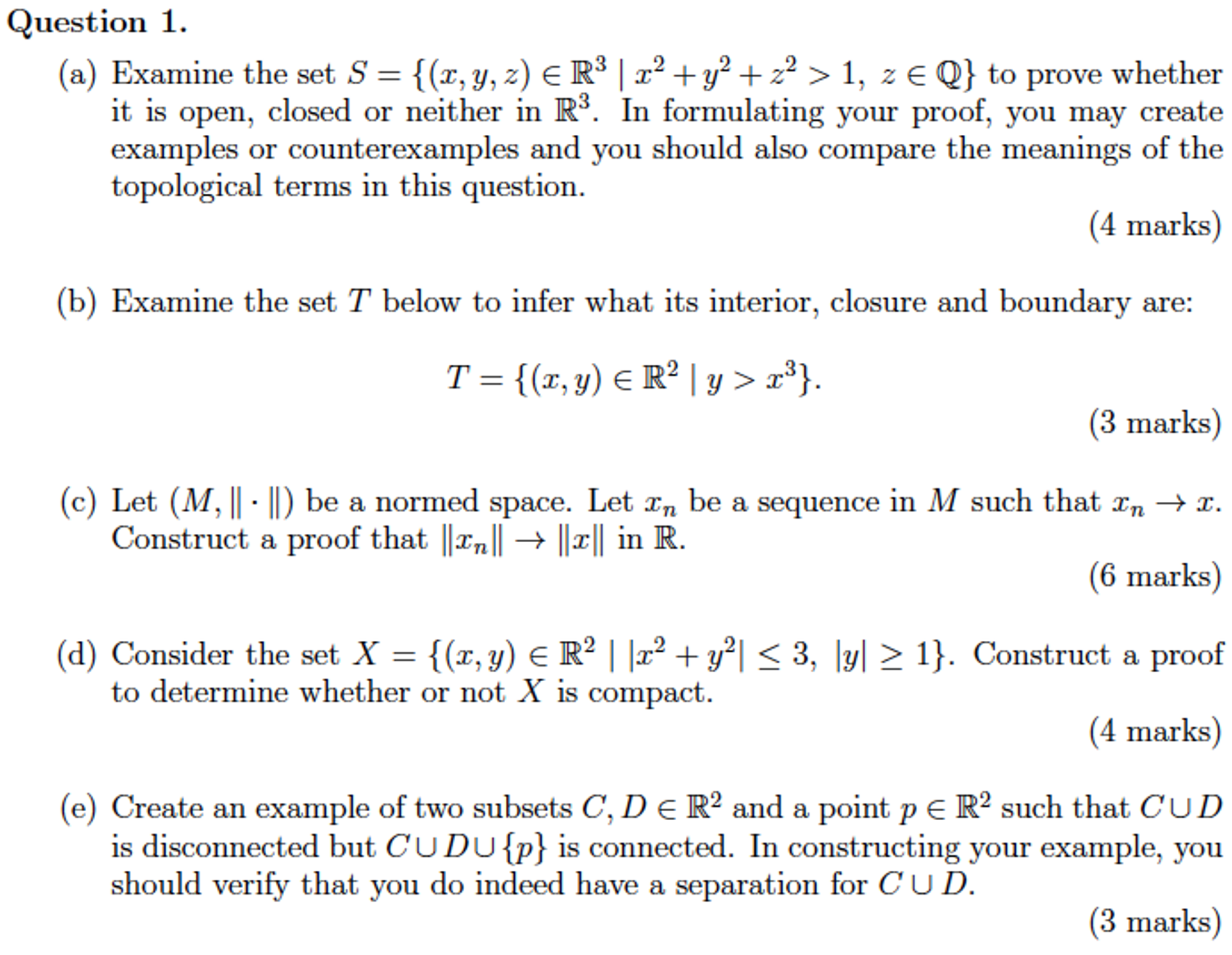 Solved Examine The Set S = {(x, Y, Z) R^3 