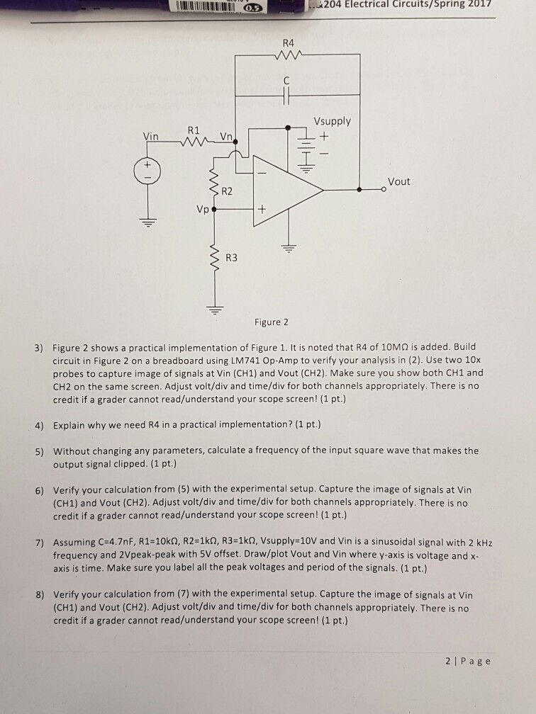 Figure 2 shows a practical implementation of Figure | Chegg.com