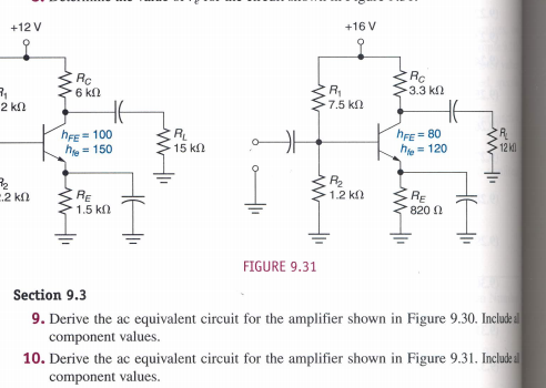 Solved Derive the ac equivalent circuit for the amplifier | Chegg.com