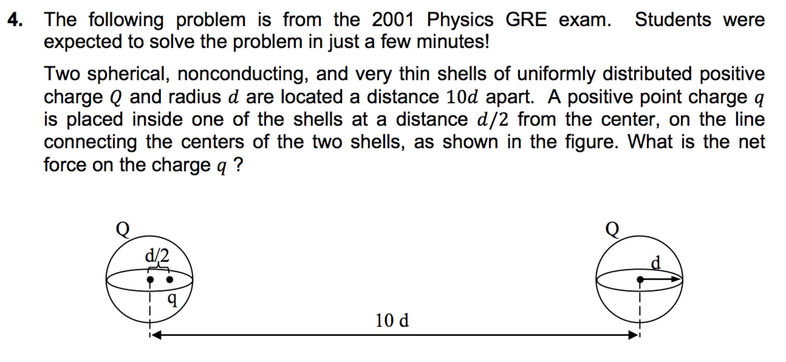 Solved The following problem is from the 2001 Physics GRE