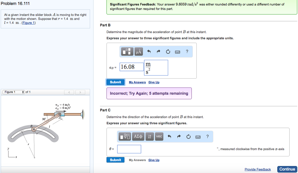 Solved At a given instant the slider block A is moving to | Chegg.com