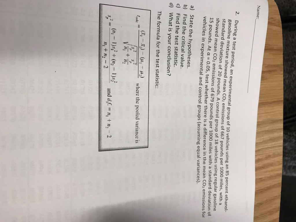 Solved During A Test Period An Experimental Group Of 10 Chegg