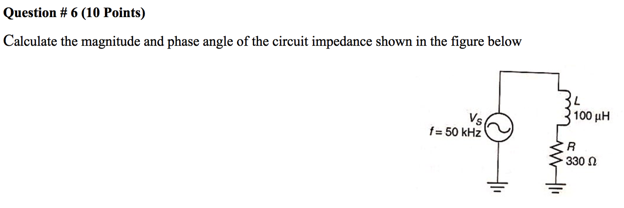 Solved Calculate the magnitude and phase angle of the | Chegg.com
