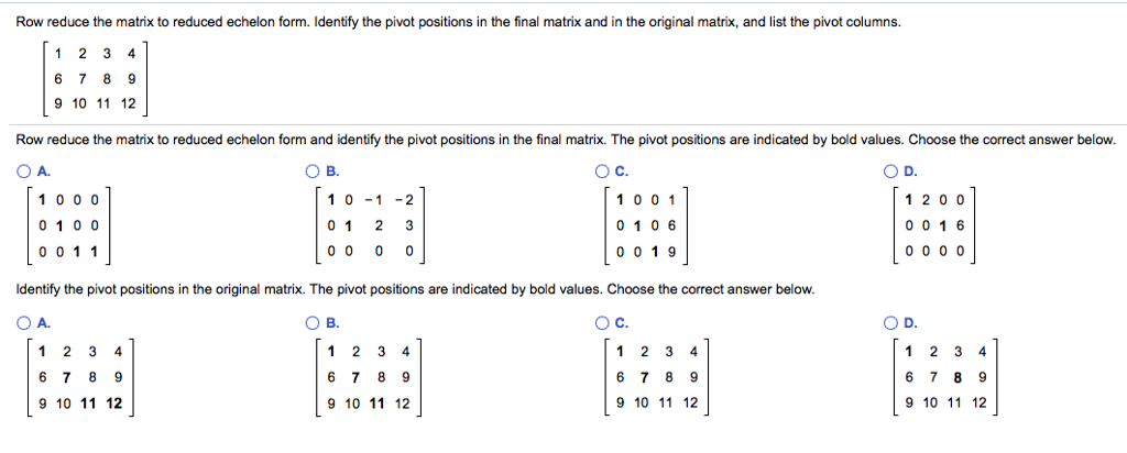 how-to-find-the-pivots-and-pivot-columns-of-a-matrix-from-row-echelon-form-images