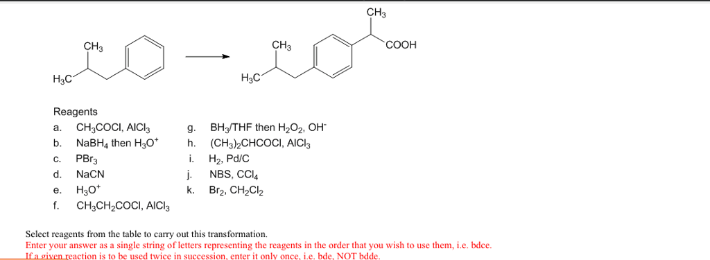 Solved Select Reagents From The Table To Carry Out This | Chegg.com