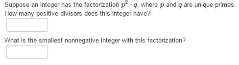 Solved Suppose an integer has the factorization p^2 . q, | Chegg.com