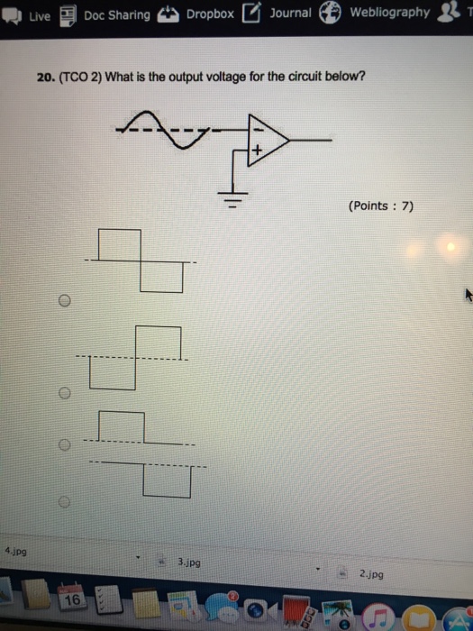 Solved What is the output voltage for the circuit below?