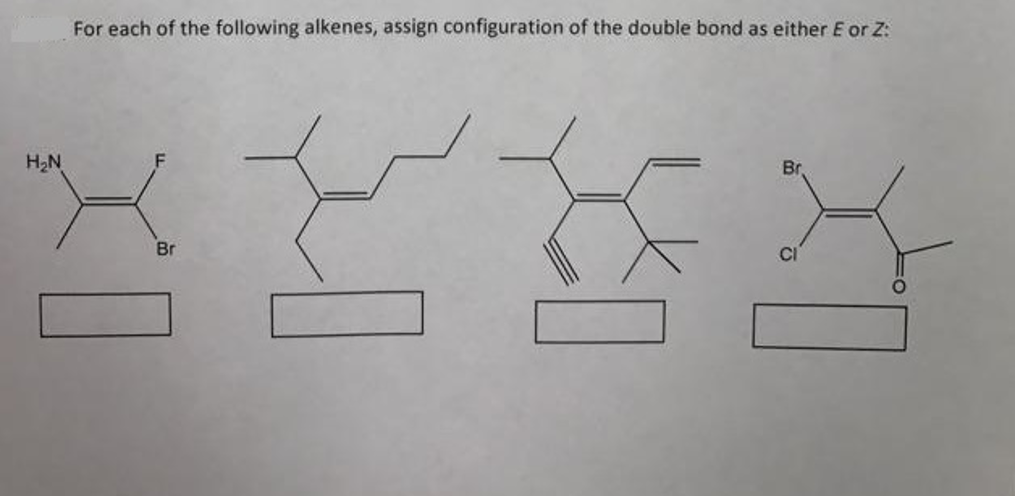 Solved For each of the following alkenes, assign | Chegg.com