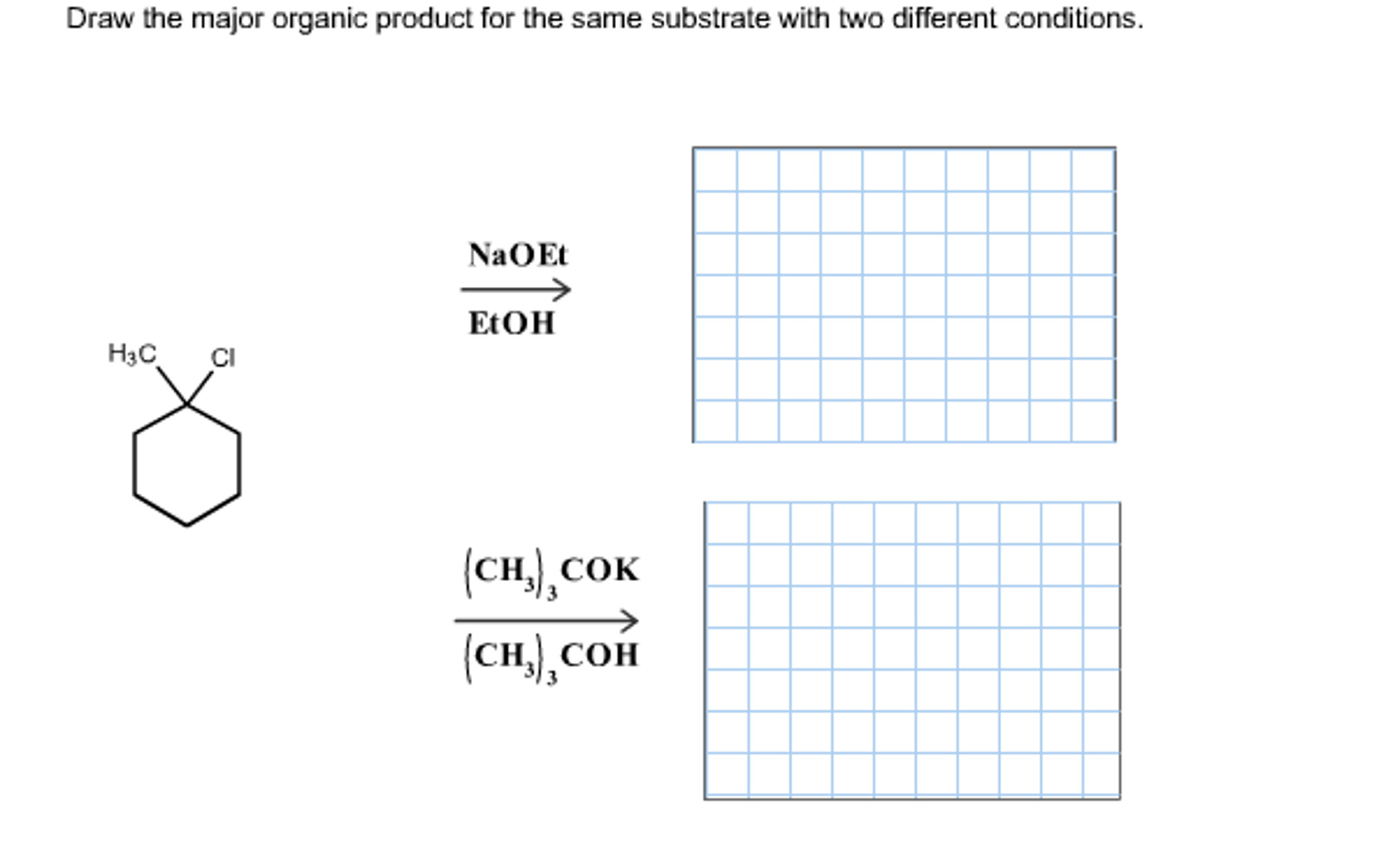 Solved Draw the major organic product for the same substrate | Chegg.com