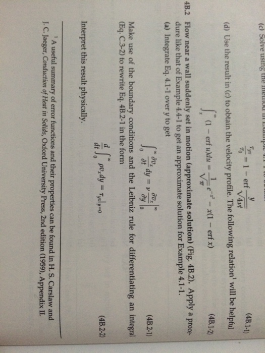 Solved tau_yx/tau_o = 1 - erf y/squareroot 4vt Use the | Chegg.com