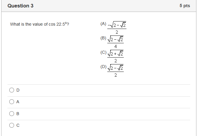 solved-what-is-the-value-of-cos-22-5-degree-a-squareroot-chegg