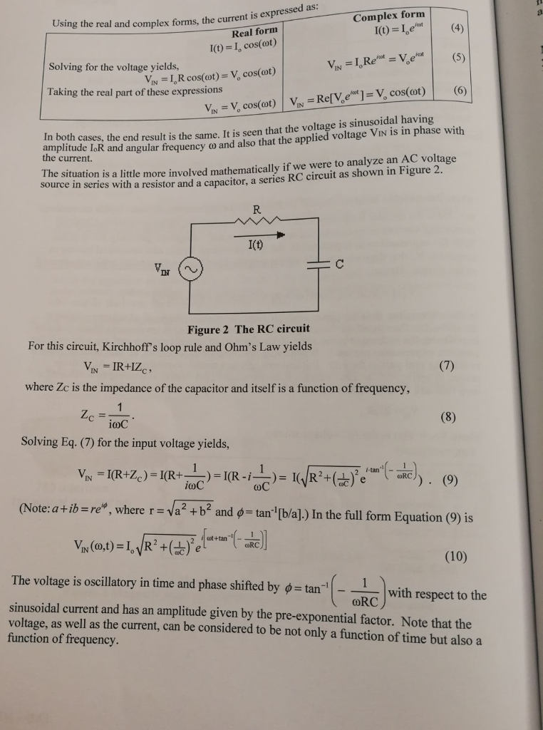 Solved Background In an AC circuit a sinusoidal driving | Chegg.com