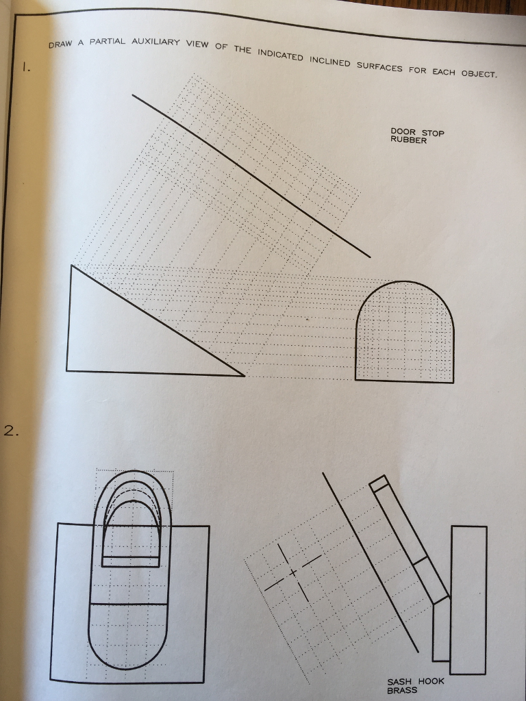 Solved Draw A Partial Auxiliary View Of The Indicated | Chegg.com