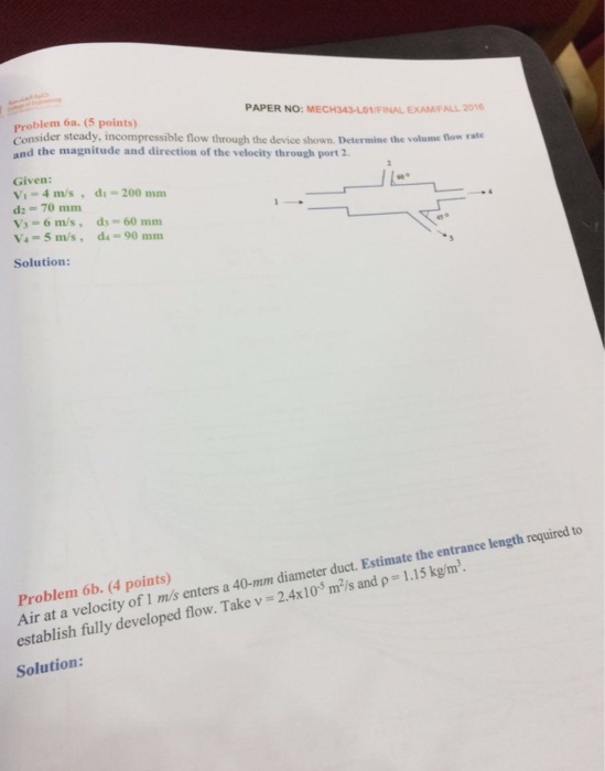 Solved Consider Steady, Incompressible Flow Through The | Chegg.com