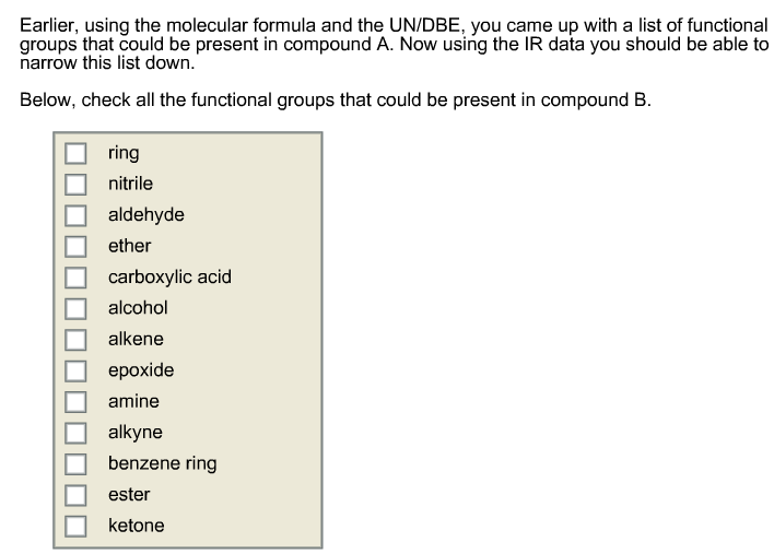 Solved Based On The Molecular Formula And The UN/DBE You | Chegg.com