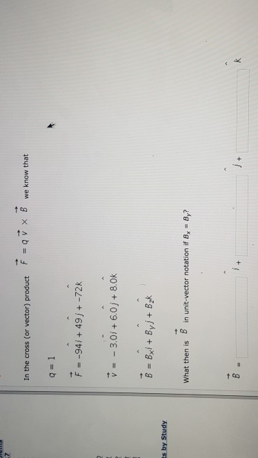 Solved In The Cross (or Vector) Product F Vector = Q V | Chegg.com