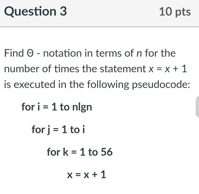 Solved Question 1 10 pts We are running the Insertion Sort | Chegg.com