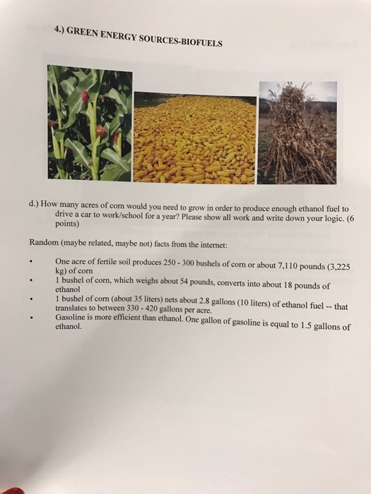 Solved How many acres of corn would you need to grow in