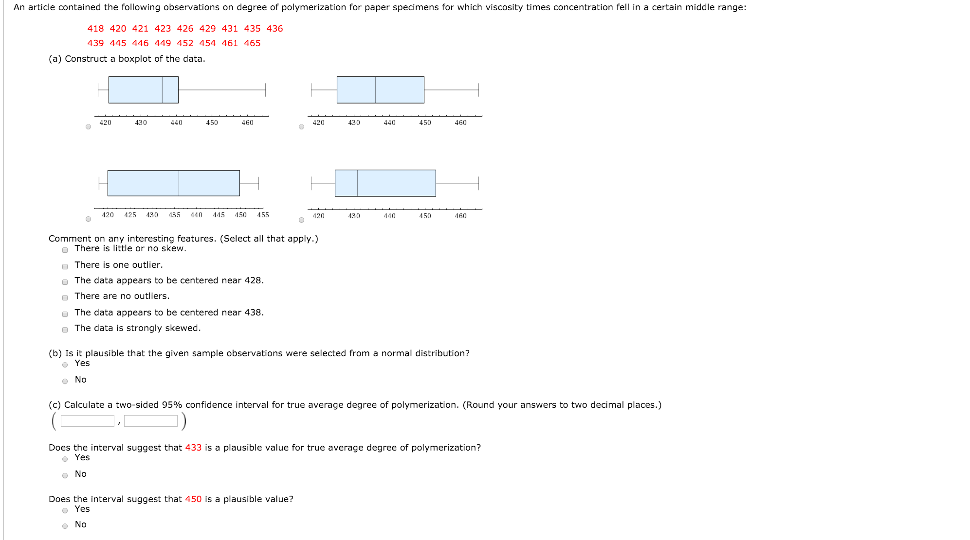 Solved An article contained the following observations on | Chegg.com