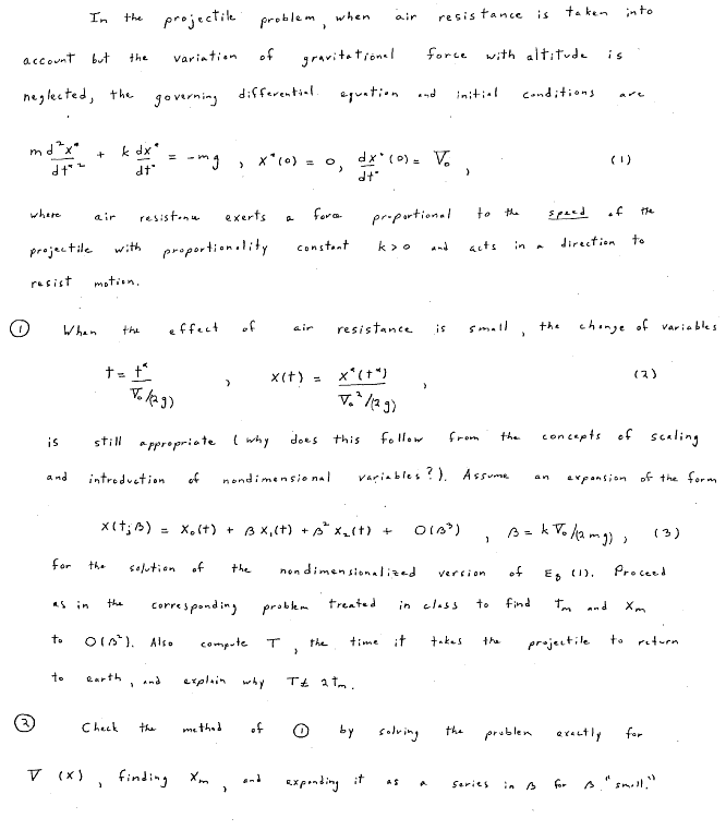 Solved In the projectile problem, when air resistance is | Chegg.com