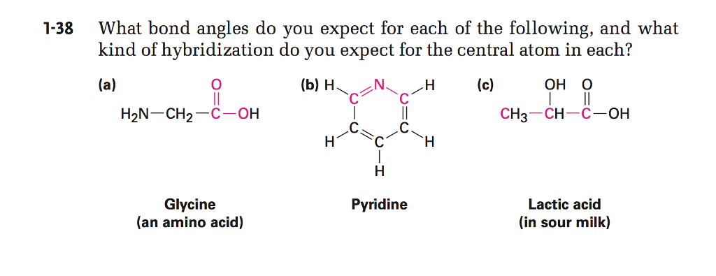 Hybridization And Bond Angles 